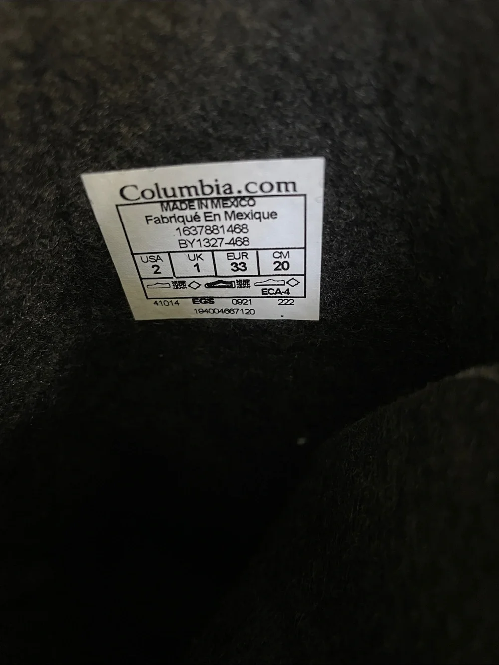 Columbia Kids Waterproof Winter Boots in Black, Red & Blue